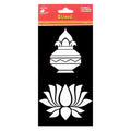 Stencil With kalasha and Lotus 1pc