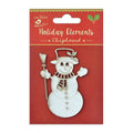 Itsy Bitsy Christmas Chipboard Shape Snowman 1Pc