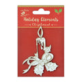 Itsy Bitsy Christmas Chipboard Shape Decorative Candle 1Pc