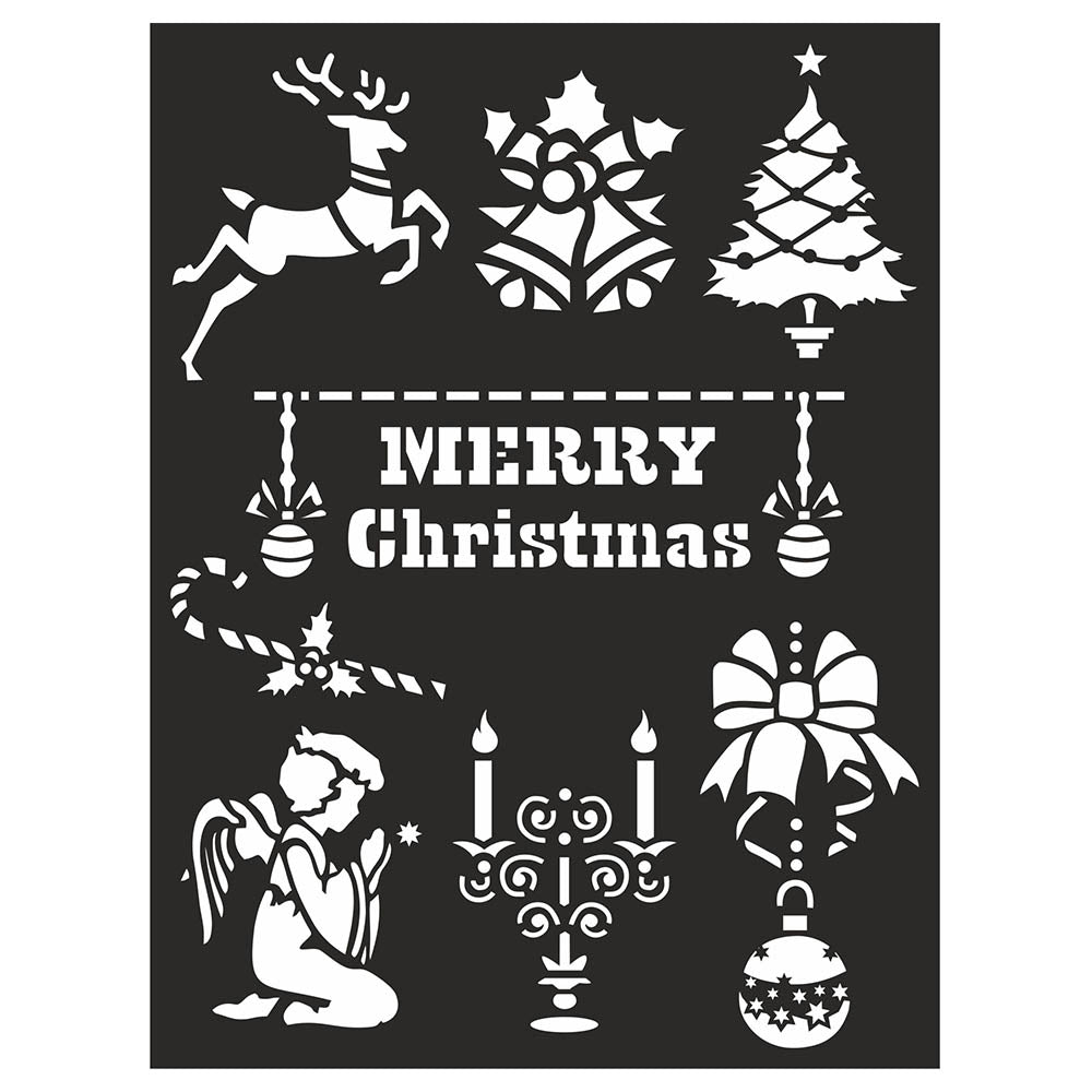 Stencil - Christmas Icons, 18.5X24.5Cm, 1Pc