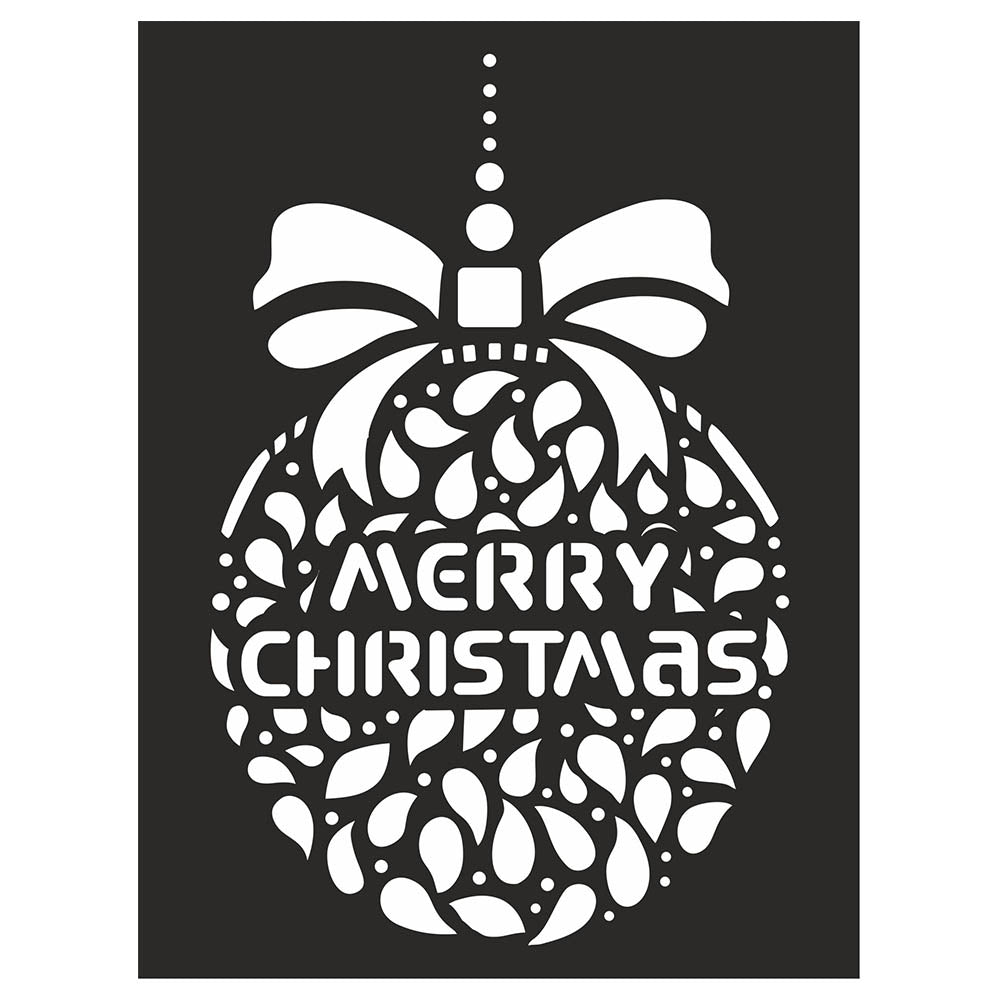 Stencil - Christmas Bauble, 18.5X24.5Cm, 1Pc