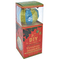 Itsy Bitsy Christmas DIY Ornaments Round Bauble 3inch, 6pcs -Green & Blue