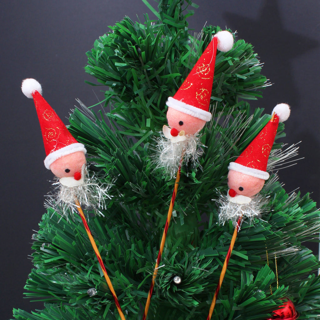 X-Mas Santa On Stick 6Pcs