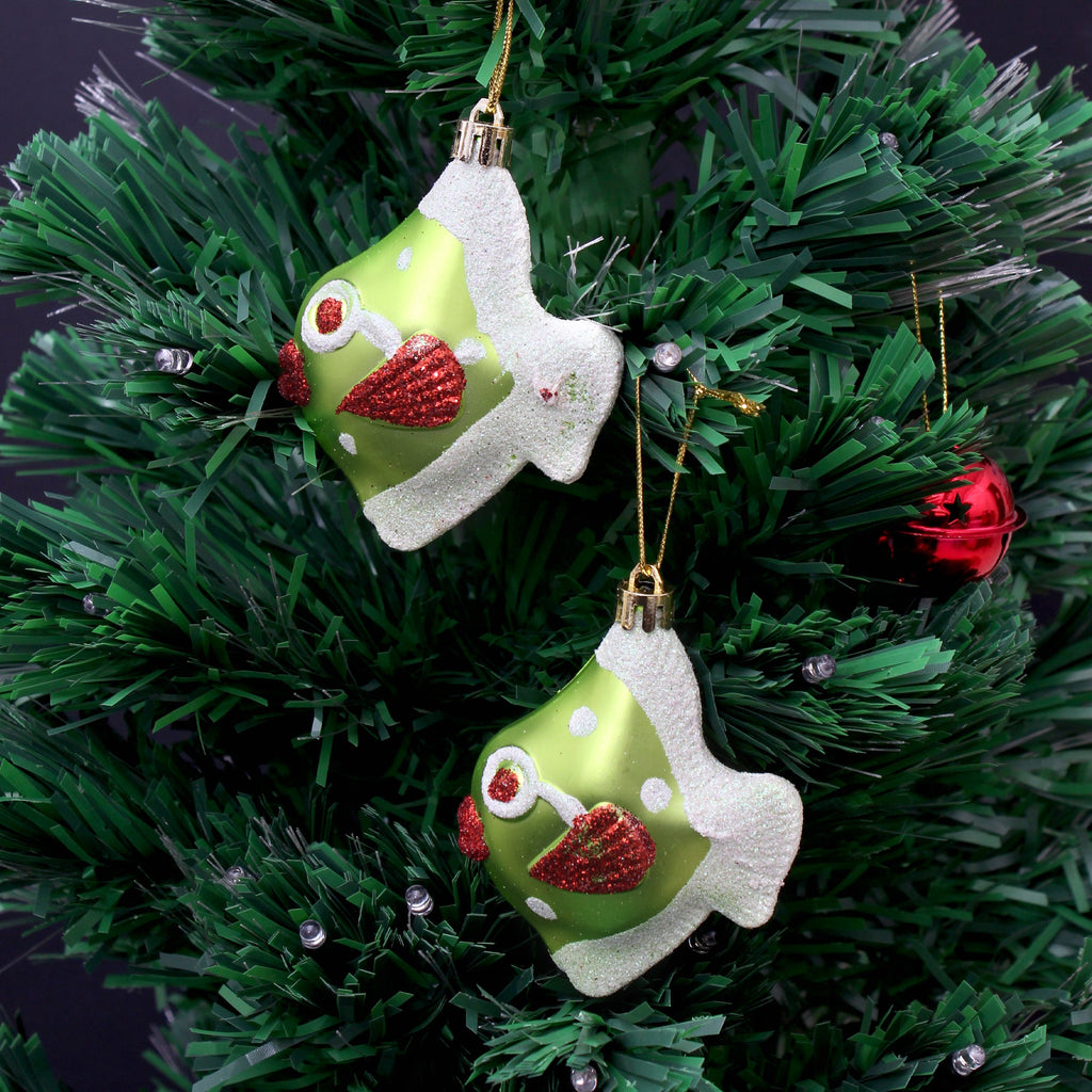 X-Mas Decorative Fish Hanging Green 3.5 X 2.75 1Box Acetate