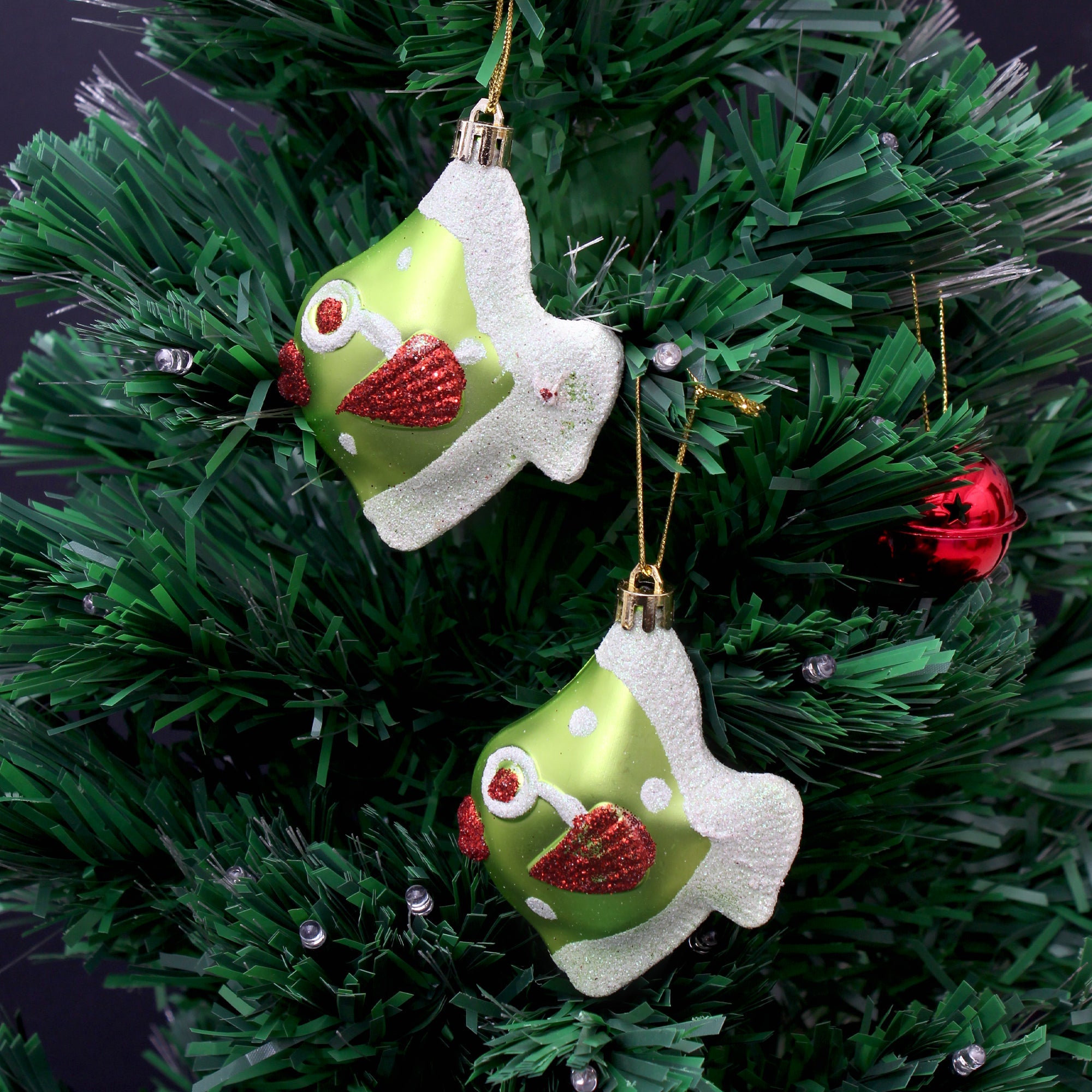 X-Mas Decorative Fish Hanging Green 3.5 X 2.75 1Box Acetate
