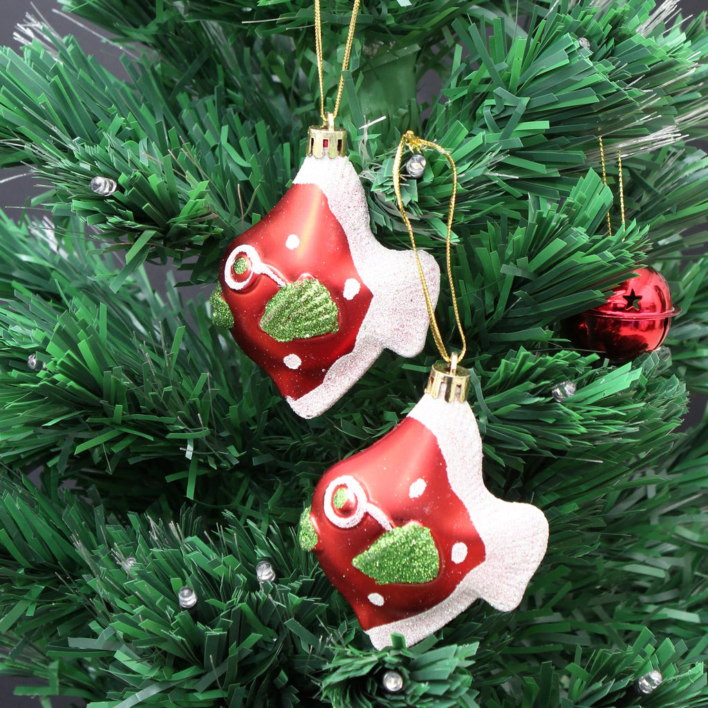 X-Mas Decorative Fish Hanging Red 3.5 X 2.75 1Box Acetate