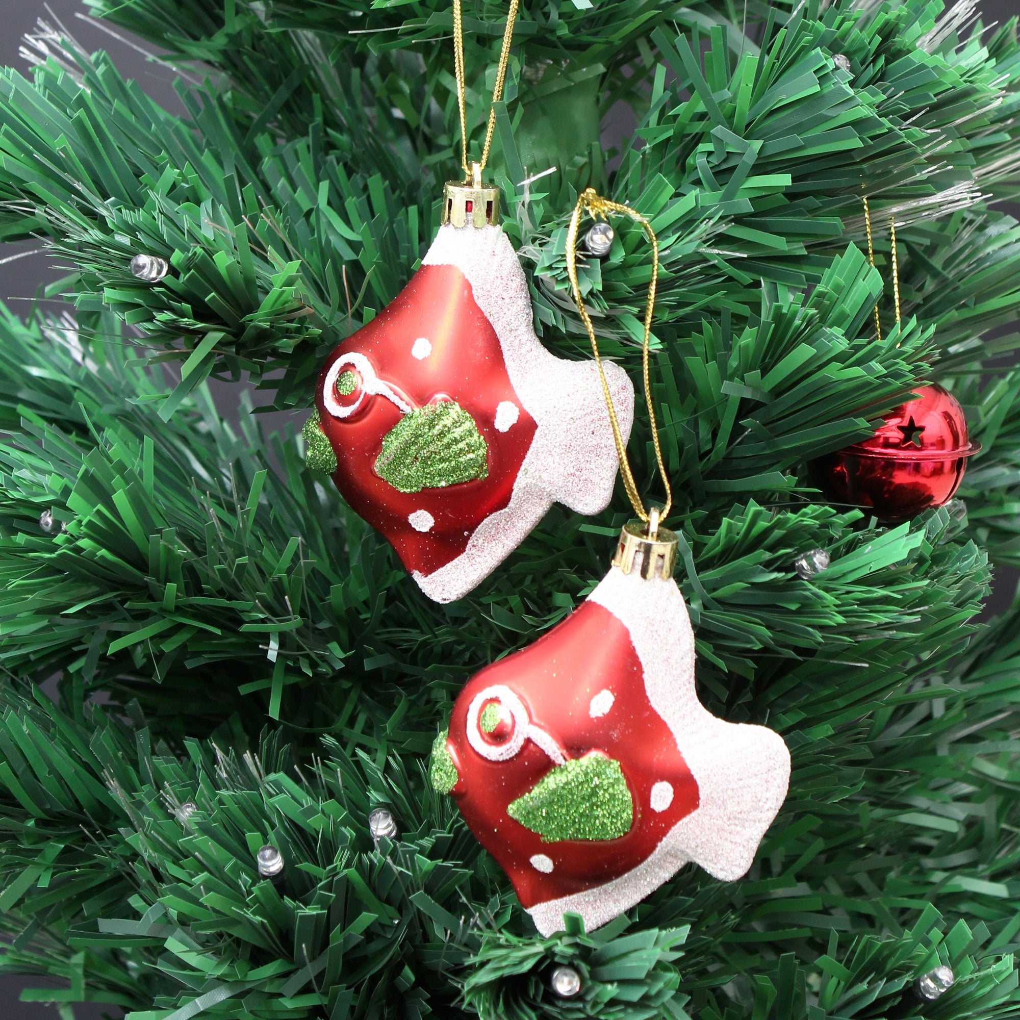 X-Mas Decorative Fish Hanging Red 3.5 X 2.75 1Box Acetate