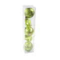 Christmas Decorative Glitter Baubles - Green 1Box