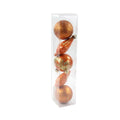 Christmas Decorative Glitter Baubles - Orange, 1Box