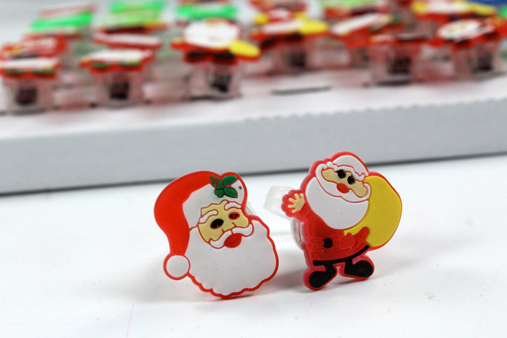 Christmas Led Flashing Ring - Assorted Designs, 1Pc
