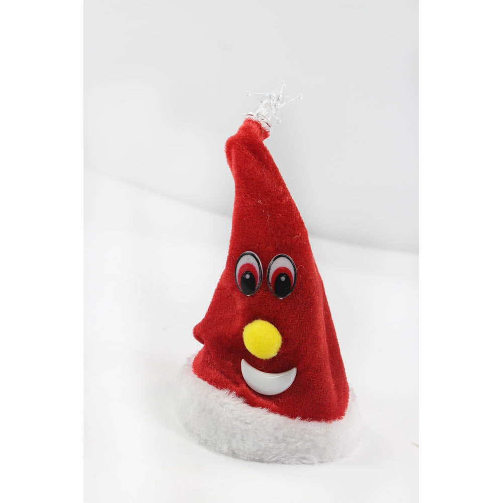 Christmas Musical Hat  With Star Light - 3 X 7.5 Inch, 1Pc