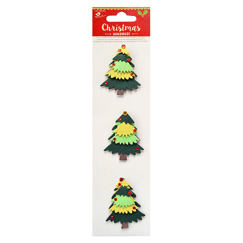 Itsy Bitsy Christmas Stickers- 3D Holiday Tree, 3pc