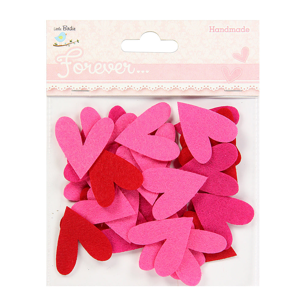 Itsy Bitsy Felt Stickers - Hearty Delight, 30Pc