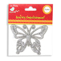 Itsy Bitsy Sparkle Stickers Butterfly - Silver, 2pc