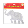 Itsy Bitsy Sparkle Stickers - Silver Elephant, 2Pc