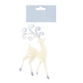 Christmas Decorative Hanging 1Pc- Glitter Reindeer Silver