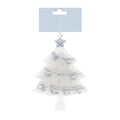 Christmas Decoration Hanging 1Pc- Glitter X-Mas Tree Silver