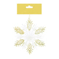 Christmas Decoration Hanging- Glitter Snowflake Gold