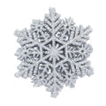 Christmas Decoration Hanging 100mm- Glitter Snowflake Silver