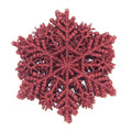 Christmas Decorative Hanging -Glitter Snowflake, Red, 100Mm, 1Pc
