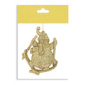 Christmas Decoration Hanging- Glitter Snowman Gold