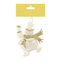 Christmas Decoration Hanging 100Mm- Snowman Gold