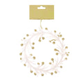 Christmas Decoration Hanging 110Mm- Glitter Wreath Gold