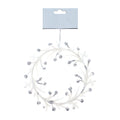 Christmas Decoration Hanging 110Mm- Glitter Wreath Silver