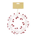 Christmas Decoration Hanging 110Mm- Glitter Wreath Red