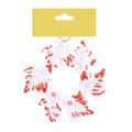 Christmas Decoration Hanging 120Mm- Glitter Leaf Red