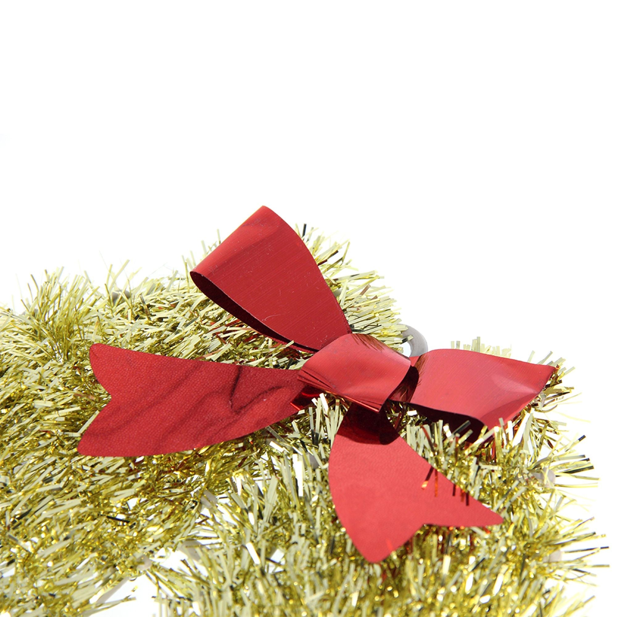Christmas Decoration - Double Tinsel Bells, Gold, 22Cmx38Cm, 1Pc