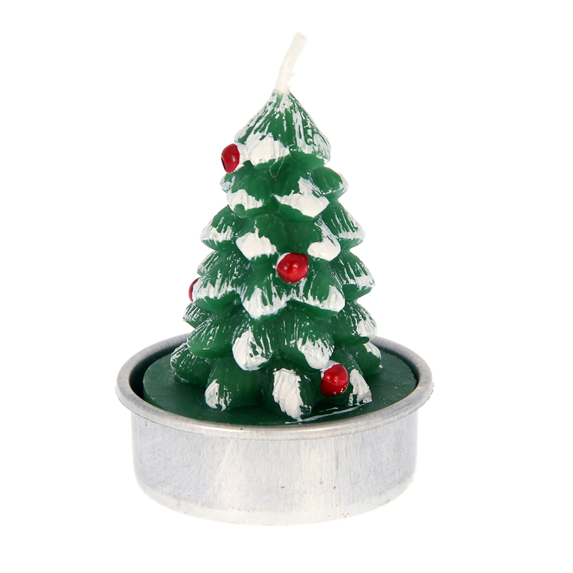 Christmas Decorative Candle - Christmas Tree, 7Cmx5Cmx14Xm, 3Pc