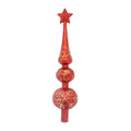 Christmas Finial Tree Topper 30Cm- Red