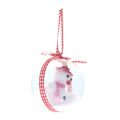 Christmas Decoration - Transparent Ball With Snownman, 7.5Cm, 1Pc