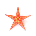 Decorative Paper Hanging Star 60cm - Butterflies, Red & Yellow, 1Pc