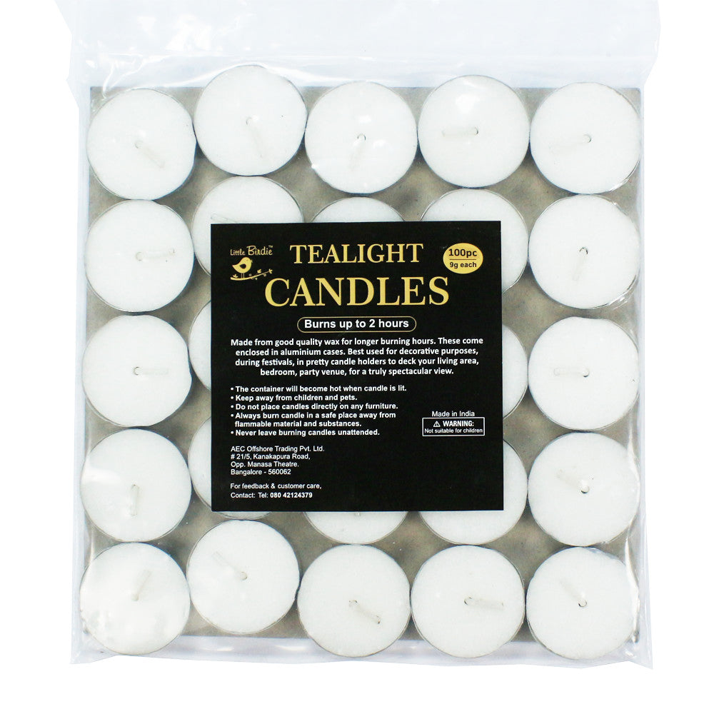 TEALIGHT CANDLES 9GM 100PCS