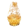 Organza Gift Bag- Lotus, Gold, 1Pc