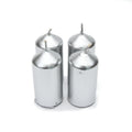 Pillar Candle - Silver, 3.8X7Cm, 4 In 1Set