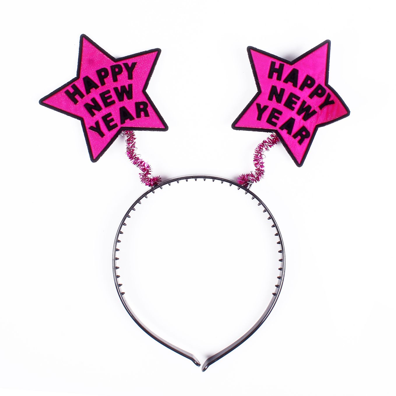 Hair Band Happy New Year Star Des Pink 1Pc