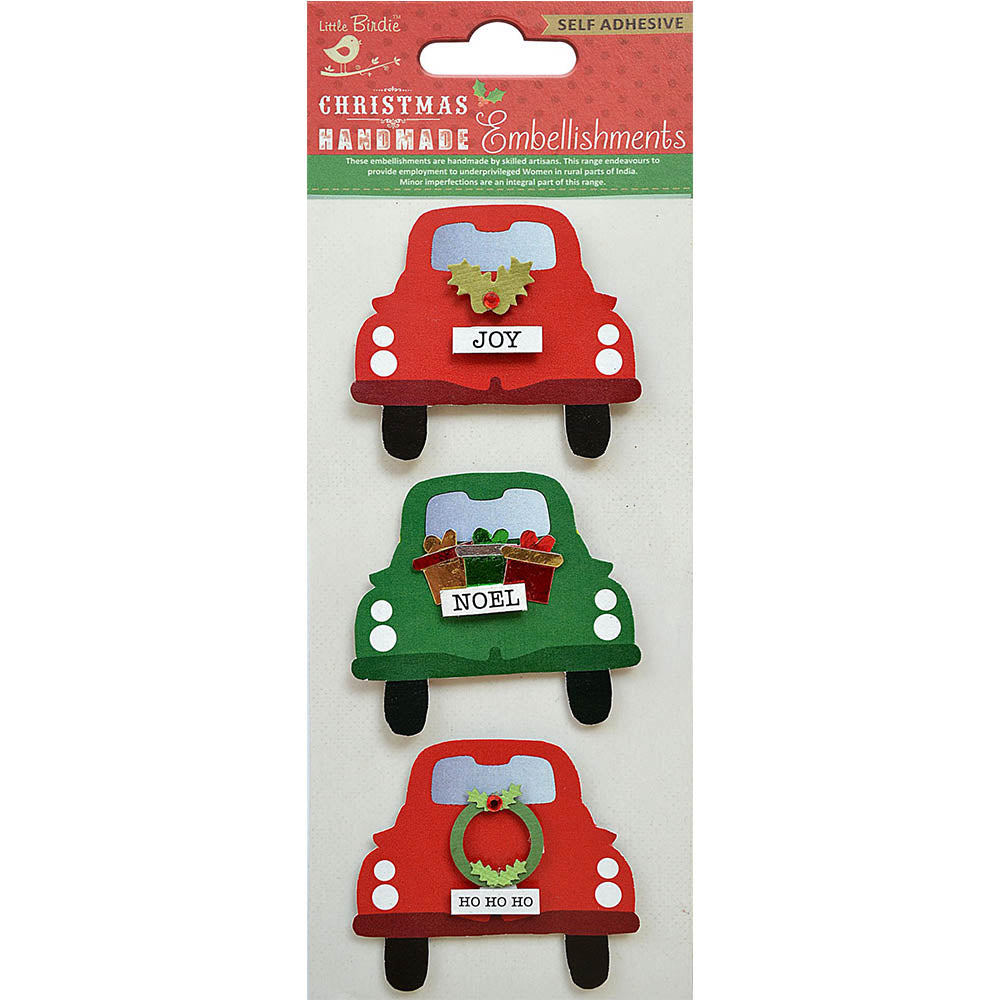 Christmas Glitter Stickers - Joyful Journey, 3Pc