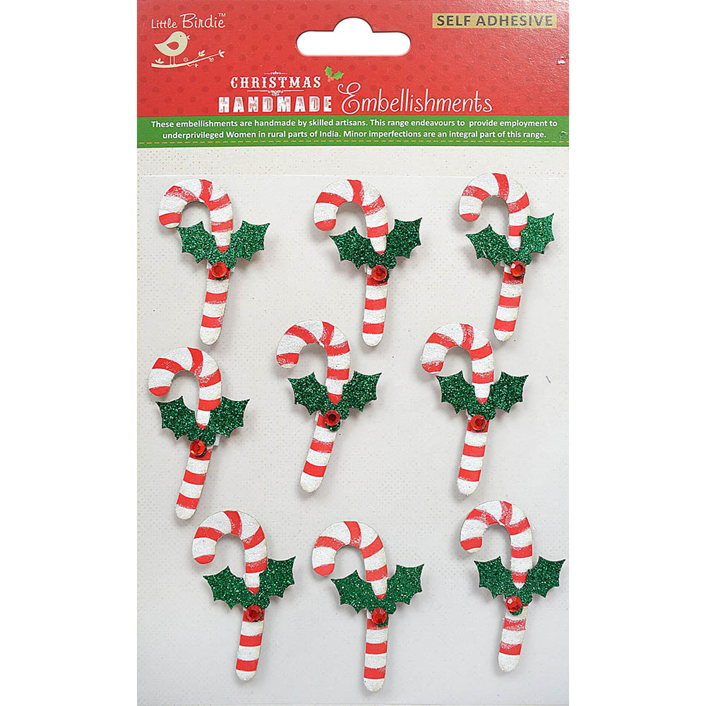 Christmas Stickers - Candy Cane 9Pc