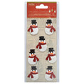 Christmas 3D Stickers - Snowman, 7Pc