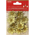 Shiny Poinsettia - Gold, 10Pc