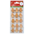 Christmas Stickers - Gingerbread Man And Woman, 15Pc