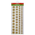 Self Adhesive Sticker Sheet -Stars,  Gold, 53Pc