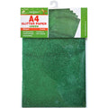 Handmade Glitter Sheet A4 Green 5pc
