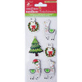 Christmas Glitter Stickers - Sparkle Llama, 6Pc
