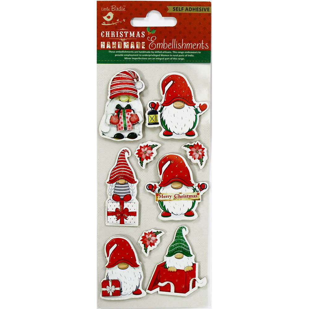 Christmas Stickers - Winter Gnome, 9Pc