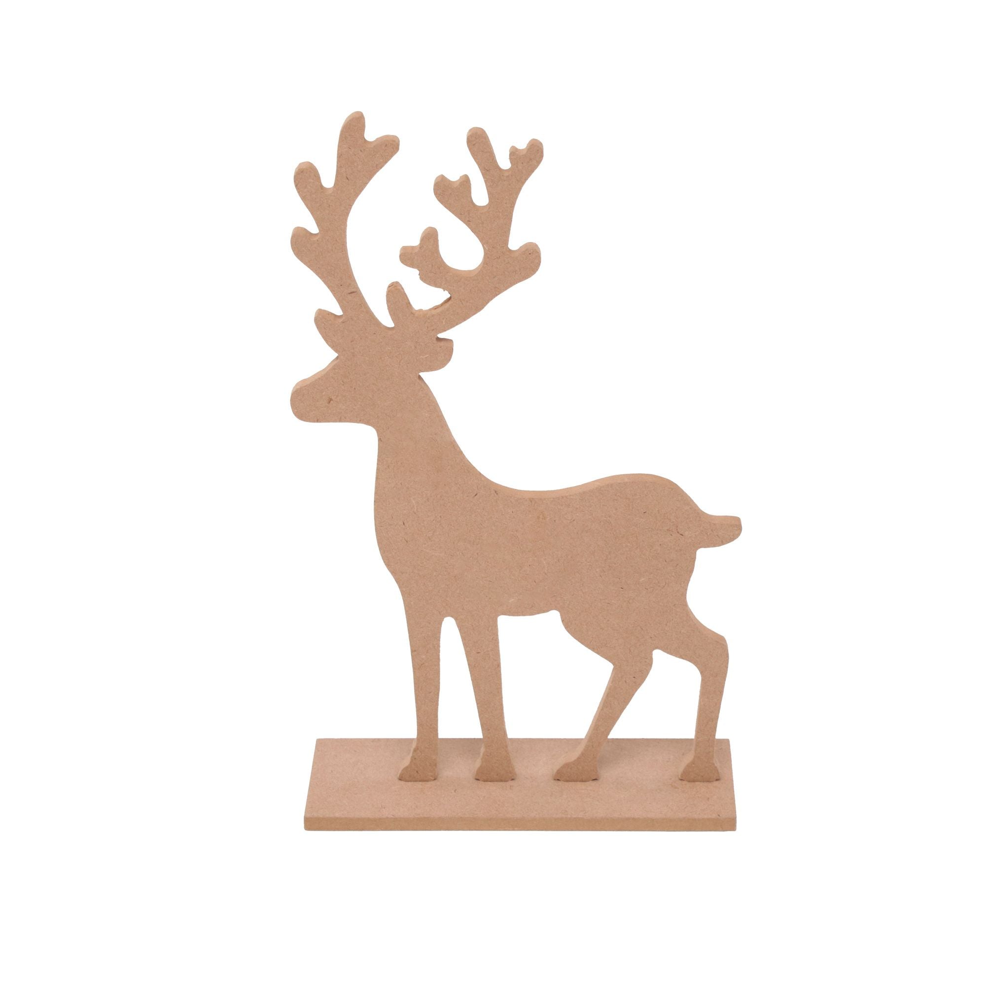 MDF Decorable Reindeer With Base, Approx Width 6inch X Height 10inch, Thickness - 5.5mm, 1pc