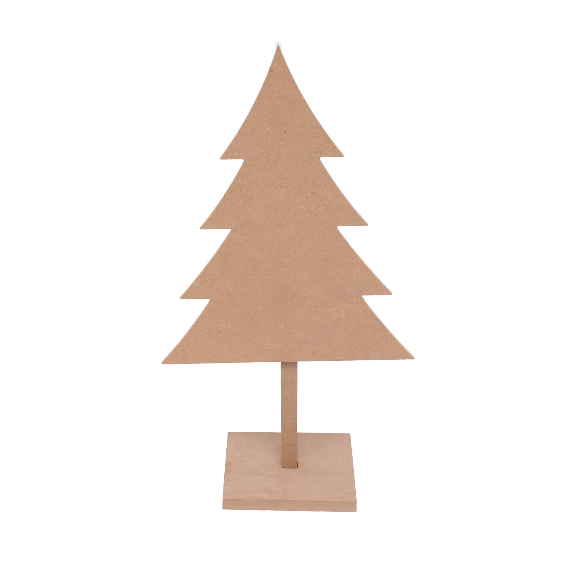 MDF Standing Tree With Base, Thickness  5.5mm, Approx Width 9.5 X Height  17.3 (Base 5x5 ), 1pc